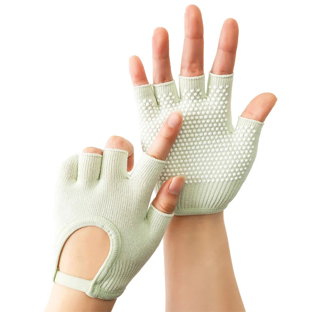 1Pair Half Finger Yoga Antislip Gloves Women Pilates Warm Cycling Gloves Multicolor Yoga Gloves Fitness Aerial Yoga Accessory
