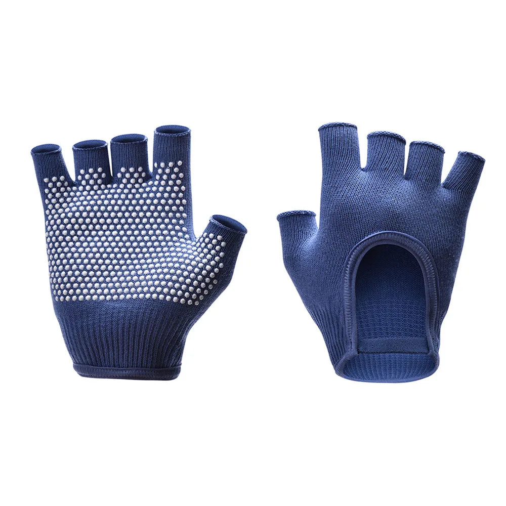 1Pair Half Finger Yoga Antislip Gloves Women Pilates Warm Cycling Gloves Multicolor Yoga Gloves Fitness Aerial Yoga Accessory