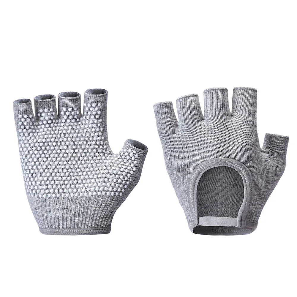1Pair Half Finger Yoga Antislip Gloves Women Pilates Warm Cycling Gloves Multicolor Yoga Gloves Fitness Aerial Yoga Accessory