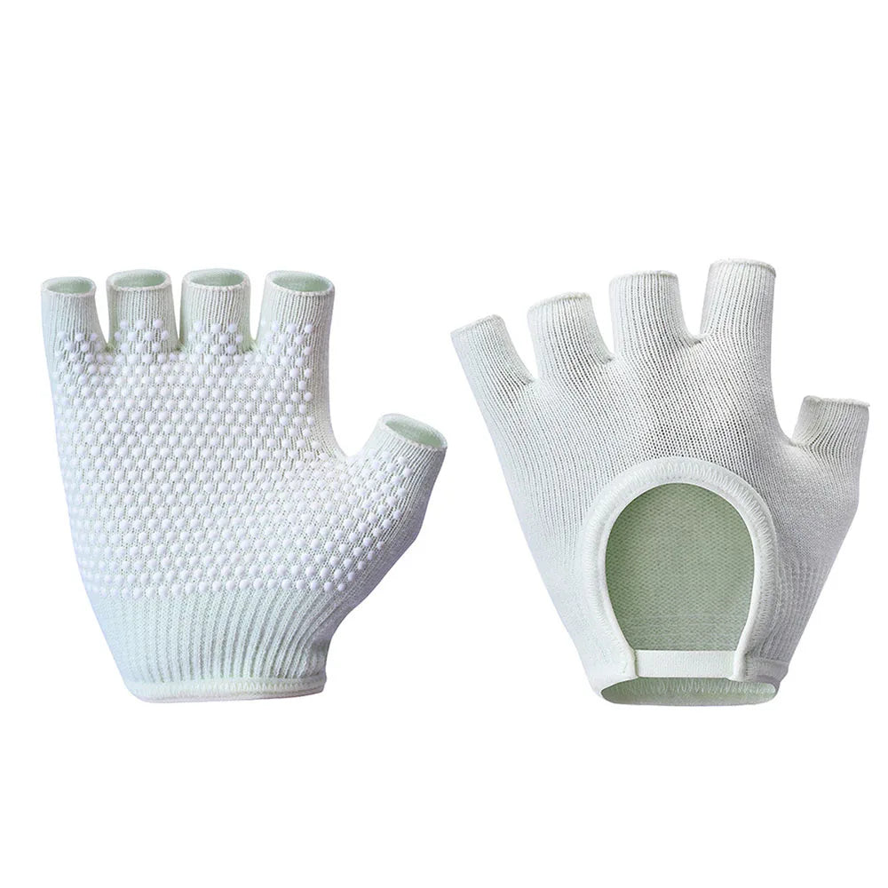 1Pair Half Finger Yoga Antislip Gloves Women Pilates Warm Cycling Gloves Multicolor Yoga Gloves Fitness Aerial Yoga Accessory