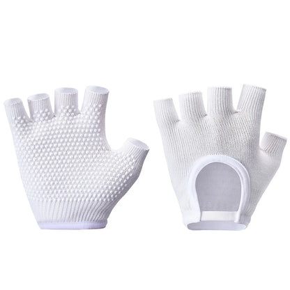 1Pair Half Finger Yoga Antislip Gloves Women Pilates Warm Cycling Gloves Multicolor Yoga Gloves Fitness Aerial Yoga Accessory